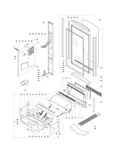 Pièces détachées Sm Food - Versione 7000 - 220 Volt - 50 Hz - Porte, côté intérieur - 2 - C231X00 - Wittenborg 