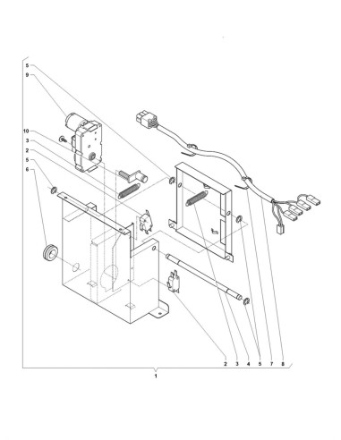 Pièces détachées Sm Food - Versione 7000 - 220 Volt - 50 Hz - Verrouillage pour zone de prélèvement - 3 - C231X00 - Wittenborg 