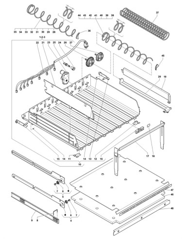 Pièces détachées Sm Food - Versione 7000 - 220 Volt - 50 Hz - Plateau et spirals - 6 - C231X00 - Wittenborg 