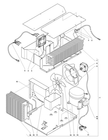 Pièces détachées Sm Food - Versione 7000 - 220 Volt - 50 Hz - Groupe de refrigération - 7 - C231X00 - Wittenborg 