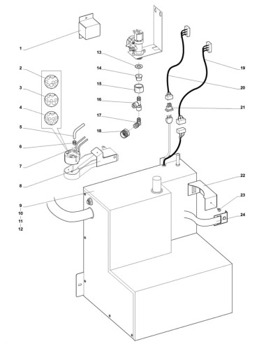 Pièces détachées  - Ensemble réfrigérant FB7600 - ES7600 - IN7600 - 1 - K013X00 - Wittenborg 