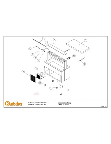 Pièces détachées pour Chariot buffet K3110-200A marque Bartsher 