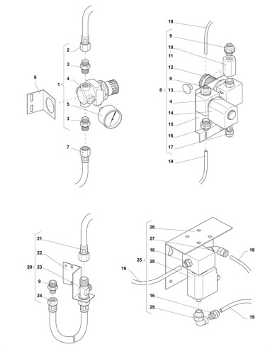 Pièces détachées  - Ensemble vanne - 3 - K021X00 - Wittenborg 