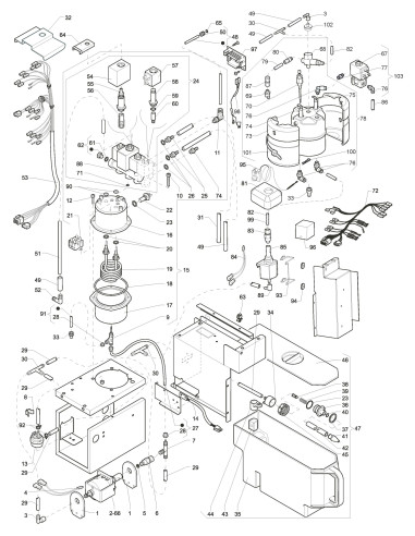 Pièces détachées Koro Espresso Fresh Milk230V 50/60Hz - Circuit hydraulique chaudière 300 cc. (alimentation par réservoir) - 4 -