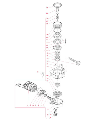 Pièces détachées Koro Espresso Fresh Milk 120V 60Hz - Moulin à café - 6 - C4395X00 - Necta 