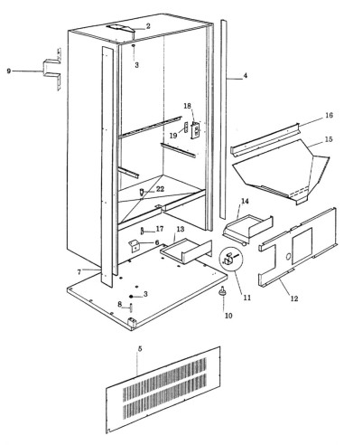 Pièces détachées Ev 370 - 220 Volt - 60 Hz - Châssis - 4 - C108X0 - Necta 