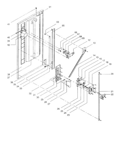 Pièces détachées Fr 855 - 220 Volt - 50 Hz - Porte - Côté intérieur "Style Hyperion" - 5 - C093X0 - Necta 