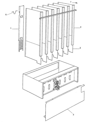 Pièces détachées E-550/6/7 - Porta Piana Illuminata - 220 Volt - 50 Hz - Chariot - 5 - C086X1 - Necta 