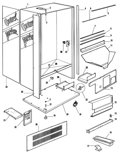 Pièces détachées Em 230 Perrier - 220 Volt - 50 Hz - Châssis - 5 - C065F0 - Necta 