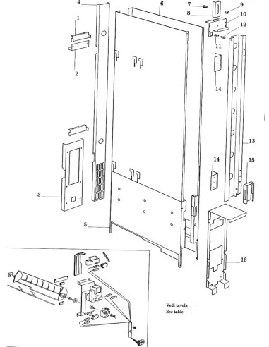 Pièces détachées Em 230 - Porta Piana Illuminata - 220 Volt - 50 Hz - Module single - 6 - C081X0 - Necta 