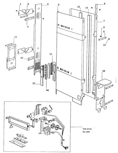 Pièces détachées Em 230 - Porta Semitonda - 220 Volt - 50 Hz - Module flexible - 7 - C080X0 - Necta 