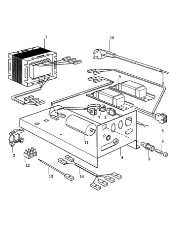 Pièces détachées E-380 Pt6-Bst Nero - Porta Tonda - 220 Volt - 50 Hz - Boîtier èlectrique - 7 - C135X0 - Necta 