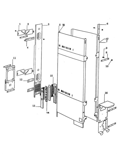 Pièces détachées Em 230/8 Pst Bst Perrier - Porta Semitonda - 220 Volt - 50 Hz - Module flexible - 5 - C136X0 - Necta 