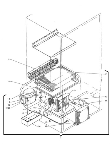 Pièces détachées Dual 850 - Ensemble réfrigérant - 8 - C101X1 - Necta 