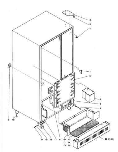 Pièces détachées Spring 700-850-1000 - Châssis - 3 - C096X2 - Necta 