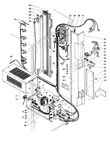 Pièces détachées Spring - Versione 850 - 120 Volt - 60 Hz - Panneau électrique - 4 - C107X0 - Necta 