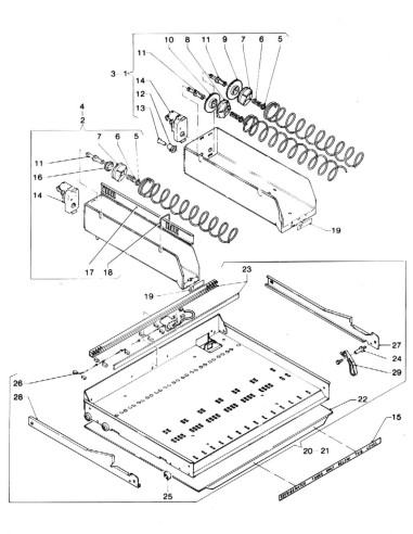 Pièces détachées Spring - Versione 850 - 120 Volt - 60 Hz - Plateau et tiroirs - 5 - C107X0 - Necta 