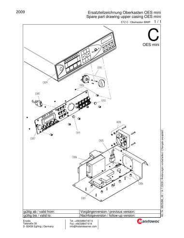 Pièces détachées CONVOTHERM OES6.10 MINI MOBIL LA Annee 0 - CONVOTHERM OES6.10 MINI MOBIL LA - Annee 0 - Convotherm