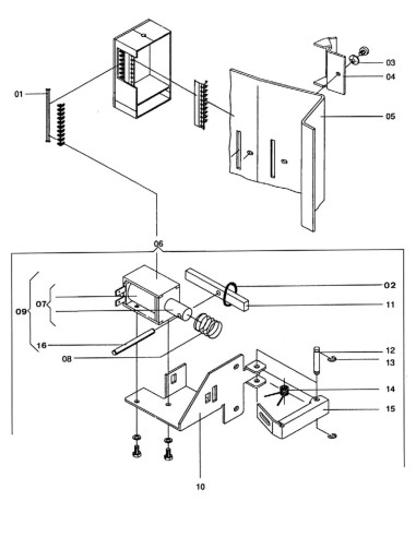 Pièces détachées Variovend - 220 Volt - 50 Hz - Sèrrure dè l'étage - 7 - C091X1 - Necta 