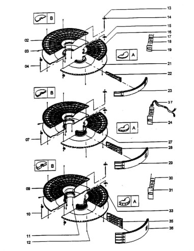 Pièces détachées Variovend 2000 - Cylindre, Coulisse, Display des prix - 3 - C090X0 - Necta 