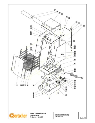 Pièces détachées pour Comptoir chaud Bartscher DeliCompact marque Bartsher 