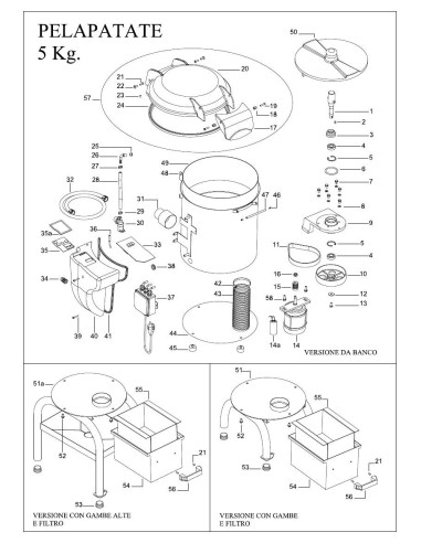 Pièces détachées FAMA PELAPATATE 5 Kg. CE Annee 2013 - FAMA PELAPATATE 5 Kg. CE - Annee 2013 - Fama