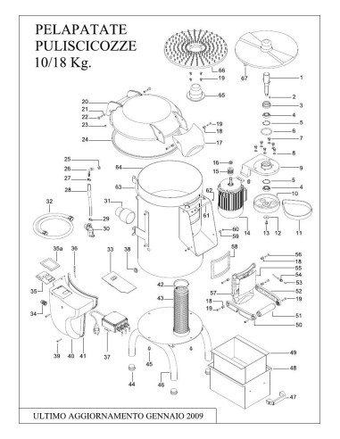 Pièces détachées FAMA PELAPATATE PULISCICOZZE 10-18 Kg CE Annee 0 - FAMA PELAPATATE PULISCICOZZE 10-18 Kg CE - Annee 0 - Fama