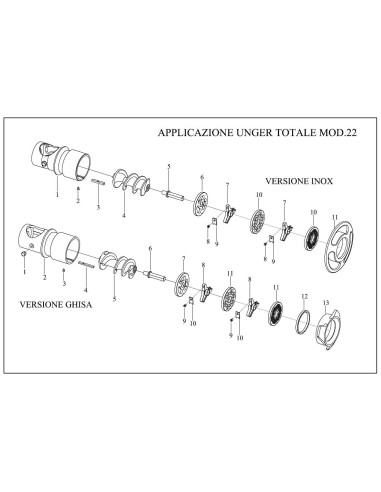 Pièces détachées FAMA APPLICAZIONE UNGER TOTALE Mod.22 Annee 2011 - FAMA APPLICAZIONE UNGER TOTALE Mod.22 - Annee 2011 - Fama