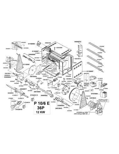 Pièces détachées CB S.R.L. P10-6 E 12KW Annee 0 - CB S.R.L. P10-6 E 12KW - Annee 0 - Cb S.R.L