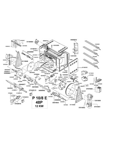 Pièces détachées CB S.R.L. P10-8 E 12KW Annee 0 - CB S.R.L. P10-8 E 12KW - Annee 0 - Cb S.R.L