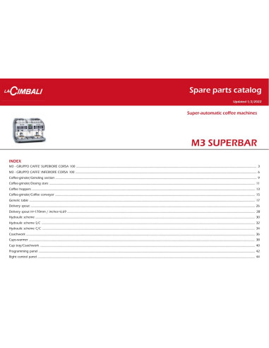 Pièces détachées CIMBALI M3-SUPERBAR - CIMBALI M3-SUPERBAR - Cimbali