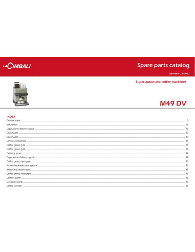 Pièces détachées CIMBALI M49 - CIMBALI M49 - Cimbali