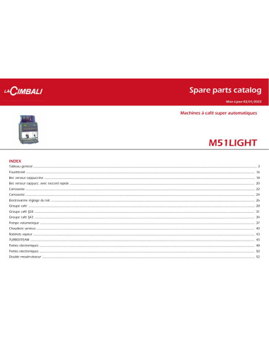 Pièces détachées CIMBALI M51-LIGHT - CIMBALI M51-LIGHT - Cimbali