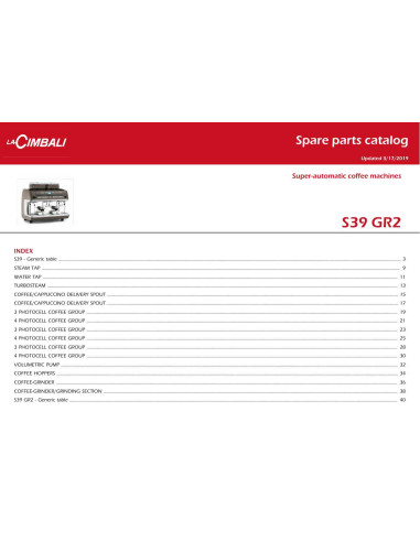 Pièces détachées CIMBALI S39-GR2 - CIMBALI S39-GR2 - Cimbali