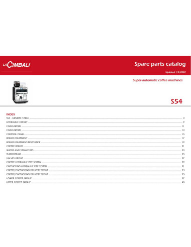 Pièces détachées CIMBALI S54 - CIMBALI S54 - Cimbali