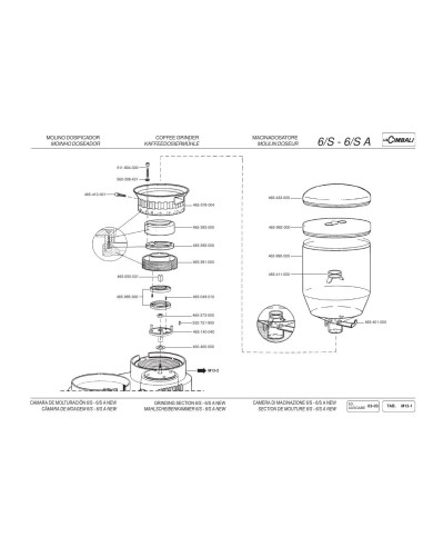 Pièces détachées CIMBALI 6-S (200303-) Annee 200303- - CIMBALI 6-S (200303-) - Annee 200303- - Cimbali