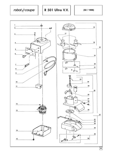 Pièces détachées pour Combinés R 501 Ultra V.V. - Robot Coupe 