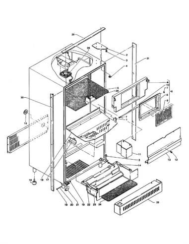 Pièces détachées Cm - Versione 850 - 220 Volt - 50 Hz - Châssis - 3 - C173X00 - Wittenborg 