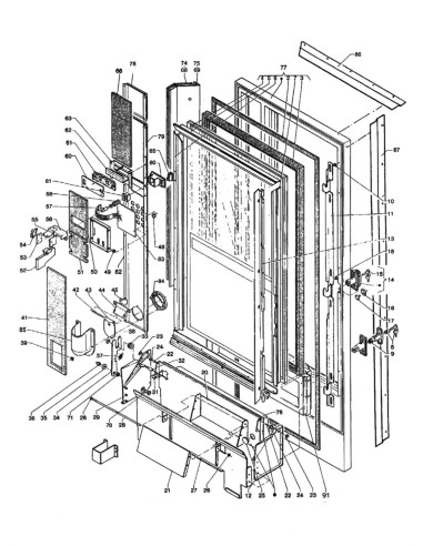 Pièces détachées Cm - Versione 850 - 220 Volt - 50 Hz - Porte - Côté intérieur - 2 - C173X00 - Wittenborg 