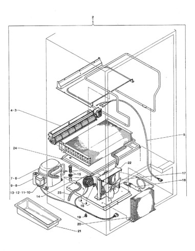 Pièces détachées Sm - Versione 700/850/1000 - 220 Volt - 50 Hz - Ensemble réfrigérant - 7 - C172X00 - Wittenborg 