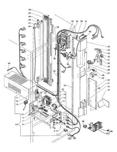 Pièces détachées Sm - Versione 700/850/1000 - 220 Volt - 50 Hz - Panneau électrique - 4 - C172X00 - Wittenborg 