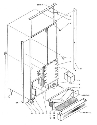 Pièces détachées Sm - Versione 700/850/1000 - 220 Volt - 50 Hz - Châssis - 3 - C172X00 - Wittenborg 