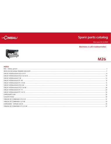 Pièces détachées CIMBALI M26 - CIMBALI M26 - Cimbali