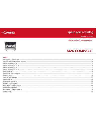 Pièces détachées CIMBALI M26-COMPACT - CIMBALI M26-COMPACT - Cimbali