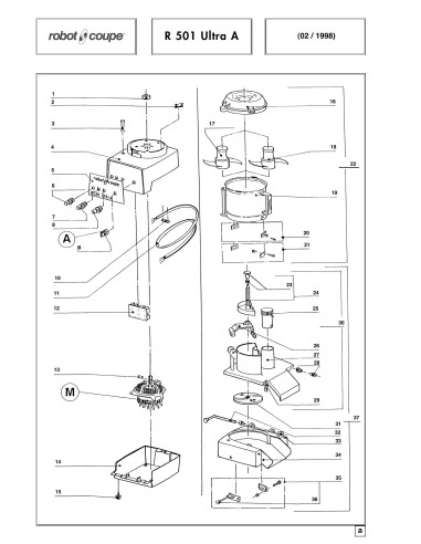 Pièces détachées pour Combinés R 501 Ultra "A" - Robot Coupe 