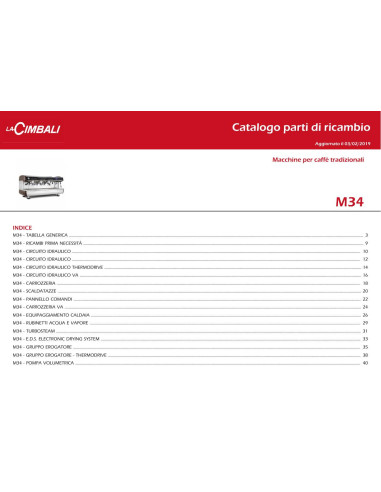 Pièces détachées CIMBALI M34 - CIMBALI M34 - Cimbali