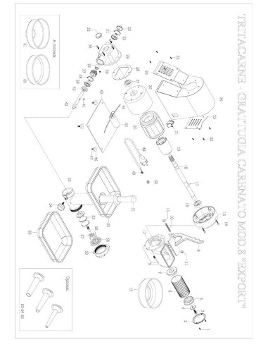 Pièces détachées FAMA TRITACARNE GRATTUGIA CARENATO Mod.8 EXPORT Annee 0 - FAMA TRITACARNE GRATTUGIA CARENATO Mod.8 EXPORT - Ann