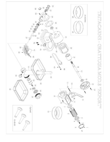 Pièces détachées FAMA TRITACARNE GRATTUGIA Mod.8 EXPORT Annee 0 - FAMA TRITACARNE GRATTUGIA Mod.8 EXPORT - Annee 0 - Fama