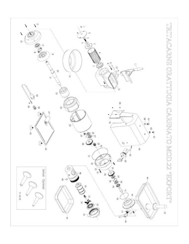 Pièces détachées FAMA TRITACARNE GRATTUGIA CARENATO Mod.22 EXPORT Annee 0 - FAMA TRITACARNE GRATTUGIA CARENATO Mod.22 EXPORT - A