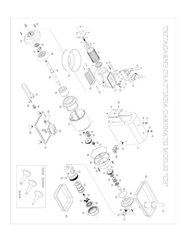 Pièces détachées FAMA TRITACARNE GRATTUGIA CARENATO Mod.22 CE Annee 0 - FAMA TRITACARNE GRATTUGIA CARENATO Mod.22 CE - Annee 0 -